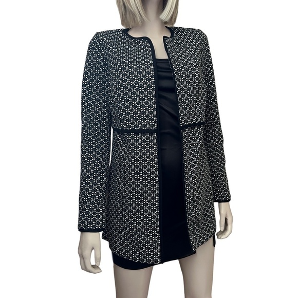 Ricki's Textured Boyfriend Blazer Jacket Open Front Roomy Trench Details S M - Picture 2 of 13